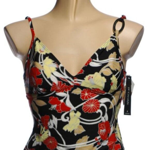 Be Creative Floral Metallic Tankini - Sz 10 - NEW - Picture 10 of 10